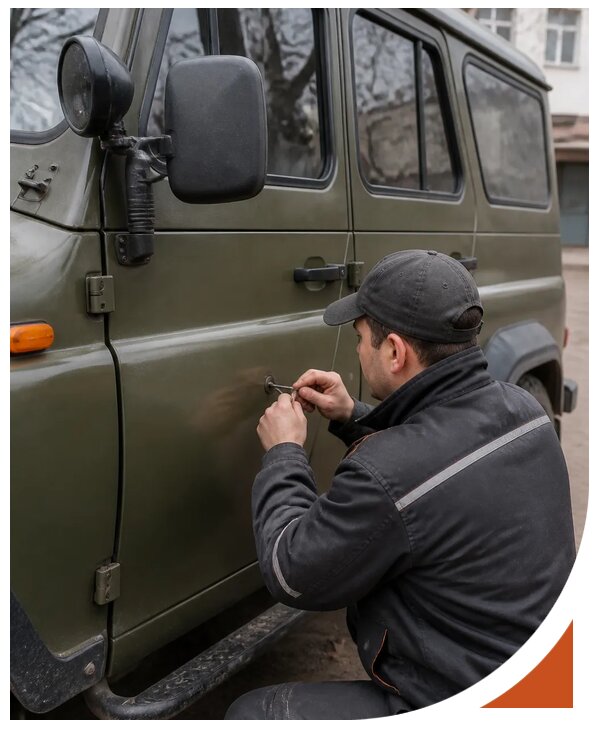 Профессиональное вскрытие автомобиля УАЗ без повреждений в Сергиеве Посаде